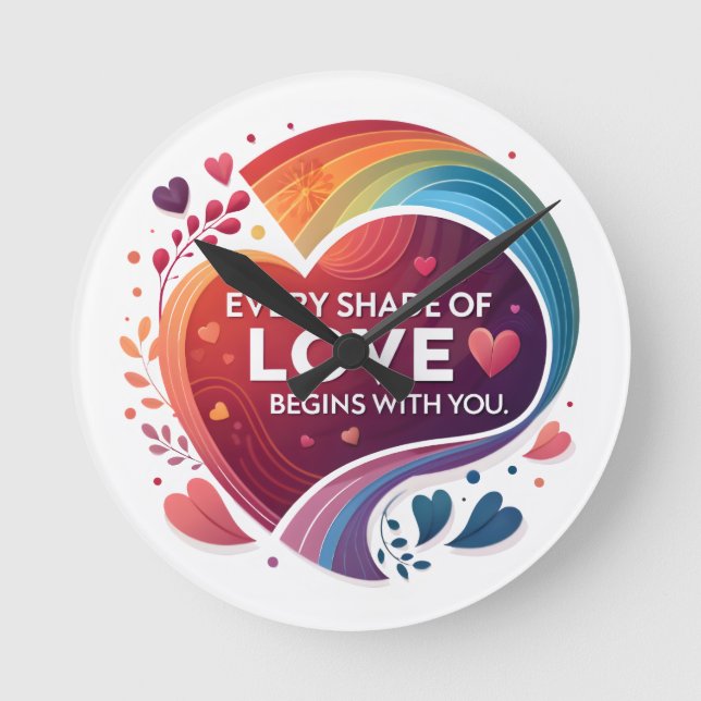Every Shade of Love Round Clock (Front)