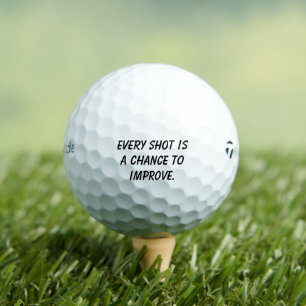 "Every Shot Is a Chance to Improve' Positive Mind Golf Balls