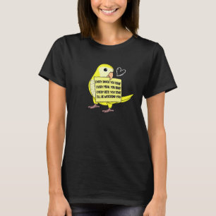 Every Snack  Meal or Bite I Yellow Monk Parakeet P T-Shirt
