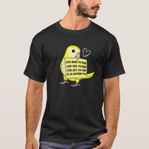 Every Snack  Meal or Bite I Yellow Monk Parakeet P T-Shirt