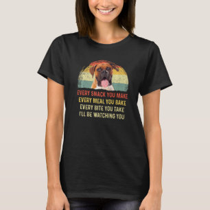 Every Snack You Make Boxer Dog Mum Dog Dad Retro T-Shirt