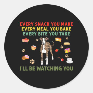 Every snack you make every meal you bake italian classic round sticker