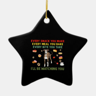 Every snack you make every meal you bake italian g ceramic ornament