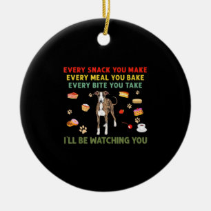 Every snack you make every meal you bake italian g ceramic ornament