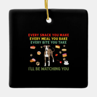Every snack you make every meal you bake italian g ceramic ornament