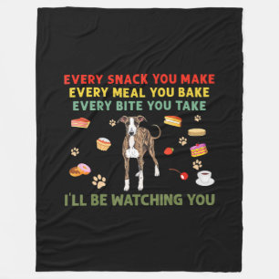 Every snack you make every meal you bake italian g fleece blanket
