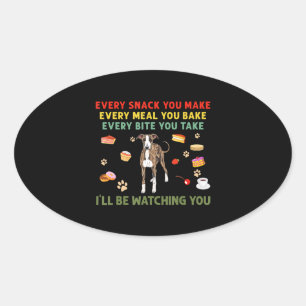Every snack you make every meal you bake italian g oval sticker