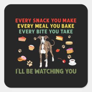 Every snack you make every meal you bake italian g square sticker