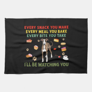Every snack you make every meal you bake italian tea towel