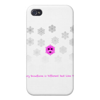 Every Snowflake is Different Cover For iPhone 4