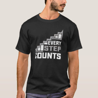 Every Step Counts Typography T-shirt Design