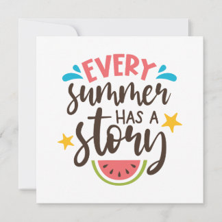 Every summer has a story, Summer adventures Thank You Card