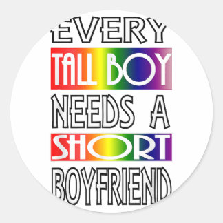 Every Tall Boy LGBTQ Pride Gay Men Gay Pride Gay Classic Round Sticker