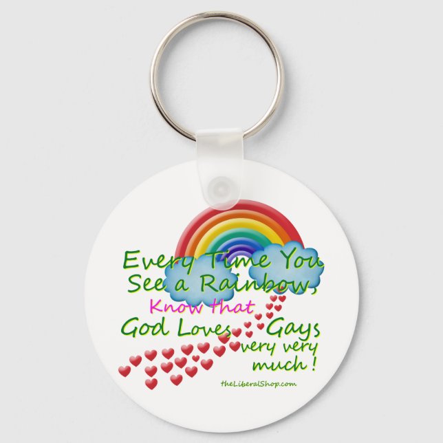Every time You see A Rainbow Key Ring (Front)