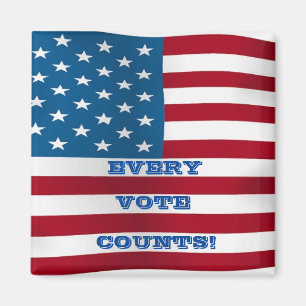 Every Vote Counts! - Sq. magnet