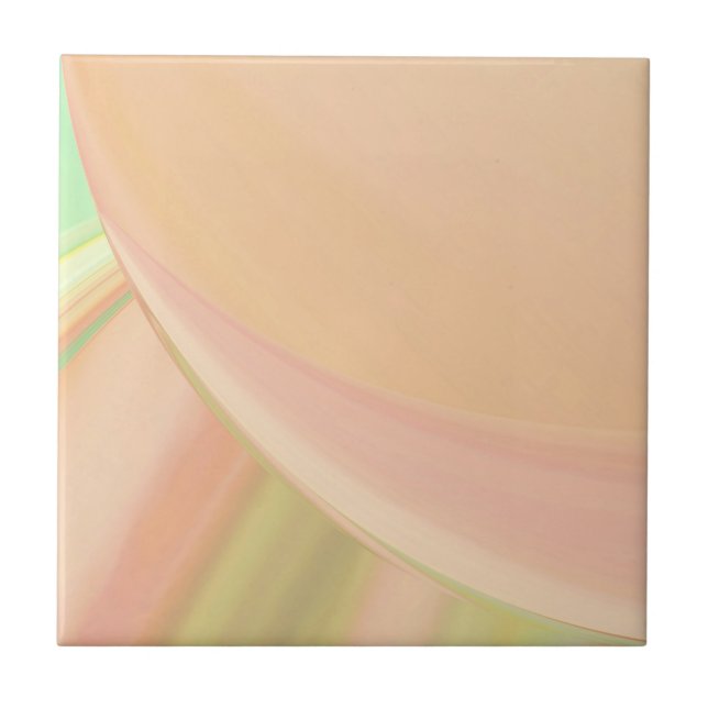 Every Which Way Peach Ceramic Tile (Front)