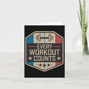 Every Workout Counts Funny Gym Sayings Motivated V Card