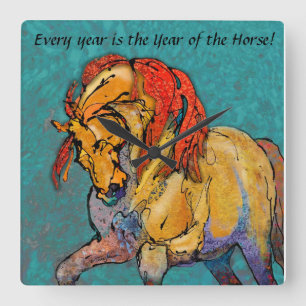 Every Year is The Year of the Horse CLOCK
