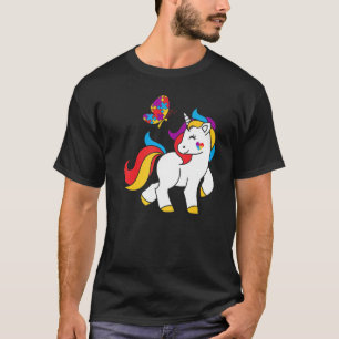 Everybody Autism Awareness Unicorn Butterfly Autis T-Shirt