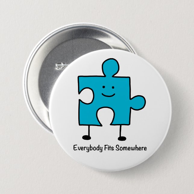 Everybody Fits Somewhere Button (Front & Back)