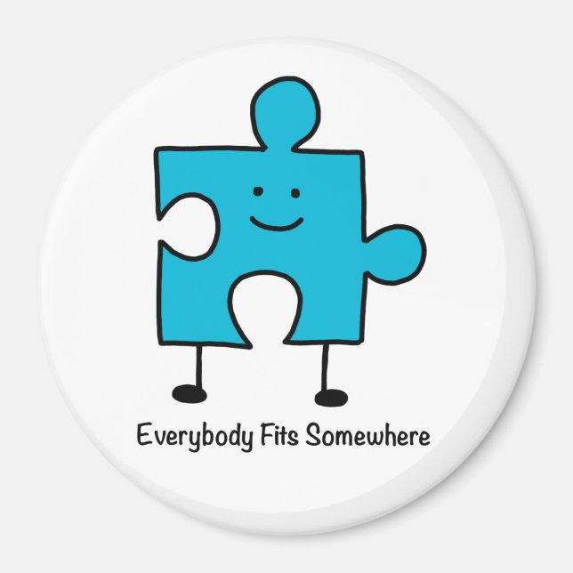 Everybody Fits Somewhere Magnet (Front)