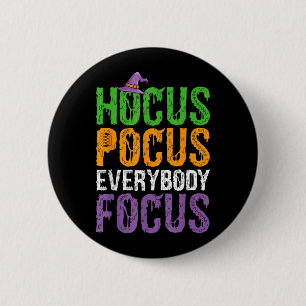 Everybody Focus Funny Teacher Halloween 6 Cm Round Badge