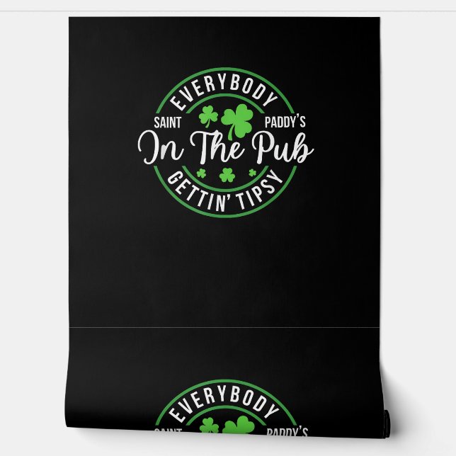 Everybody In the Pub Getting Tipsy Funny St Patric Wallpaper (Unrolling)