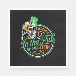 Everybody In The Pub Getting Tipsy St Patricks Day Napkin