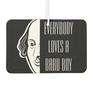 Everybody Loves A Bard Boy Shakespeare Thespian Car Air Freshener
