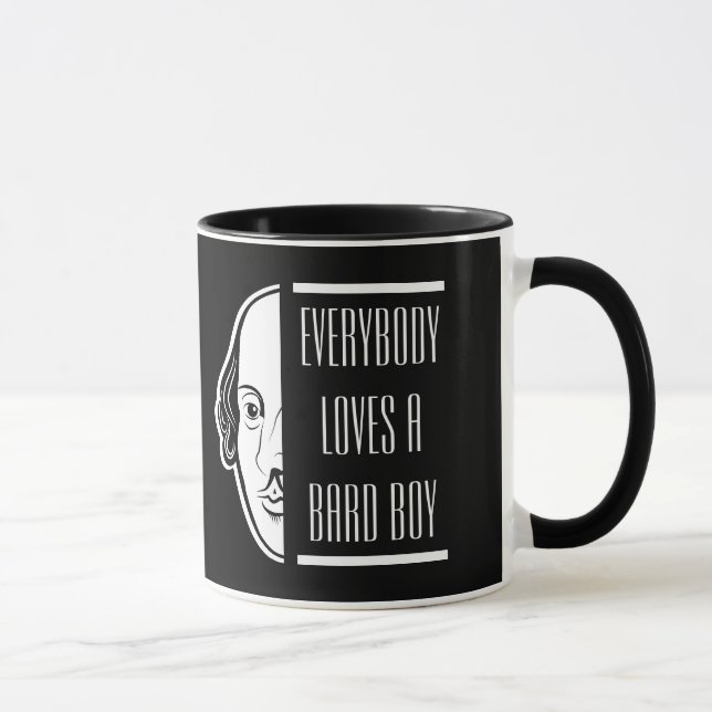 Everybody Loves A Bard Boy Shakespeare Thespian Mug (Right)