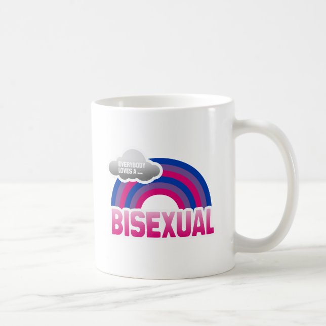 EVERYBODY LOVES A BISEXUAL RAINBOW COFFEE MUG (Right)