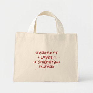 Everybody Loves A Concertina Player Mini Tote Bag