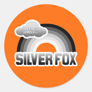 Everybody Loves a Silver Fox Classic Round Sticker