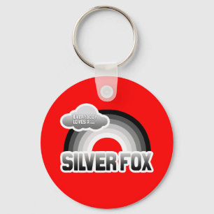 Everybody Loves a Silver Fox Key Ring