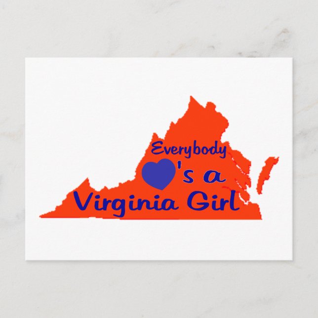 Everybody Loves a Virginia Girl Postcard (Front)