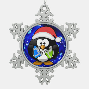 Everybody loves gifts snowflake pewter christmas ornament