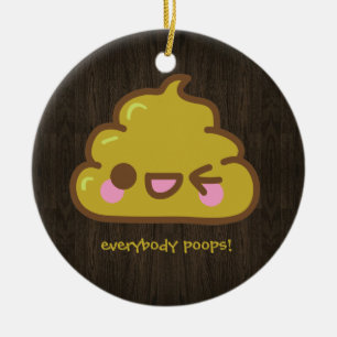 everybody poops ceramic tree decoration
