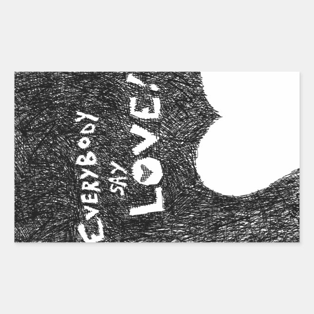 Everybody Say Love! Rectangle Stickers (Front)