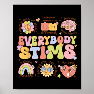 Everybody Stims Autism Awareness Special Education Poster