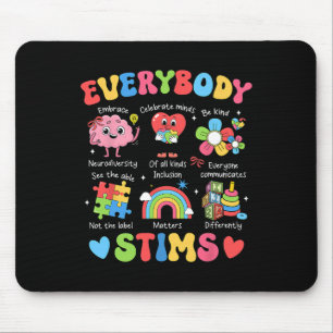 Everybody Stims Autism Special Ed Teacher Social W Mouse Pad