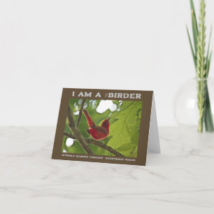 Everybody Vogue Juvenile Summer Tanager Birder Card