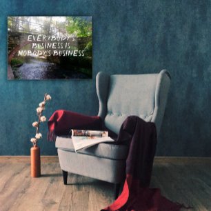 Everybody's business proverb bridge poster