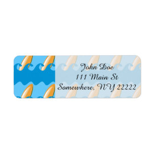 Everybody's Gone Surfin Return Address Label