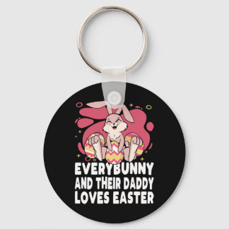 Everybunny And Their Daddy Love Easter Bunny Famil Key Ring