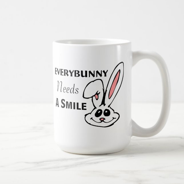 Everybunny Needs A Smile Coffee Mug (Right)