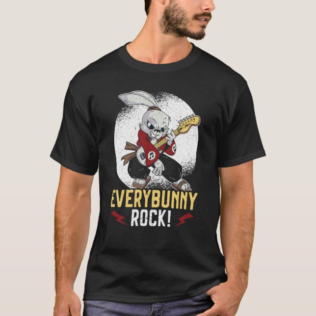 Everybunny Rock Rabbit Whisperer Animal Bunny  Roc T-Shirt (Front)