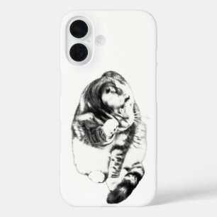 Everyday Calm, Feline Touch iPhone 16 Case