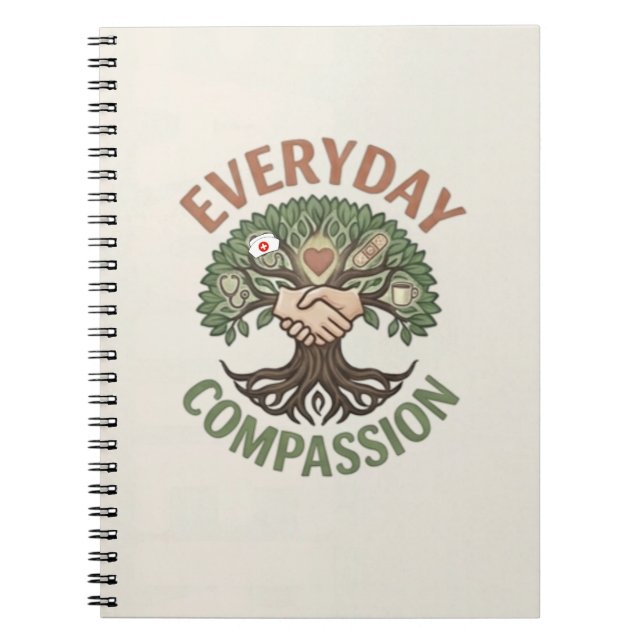 Everyday Compassion Nurse Illustration Notebook (Front)