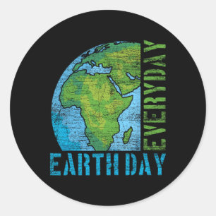 Everyday Earth Day Classic Round Sticker