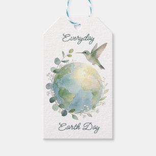 Everyday Earth Day Hummingbird Bird Gift Tags